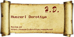 Huszerl Dorottya névjegykártya